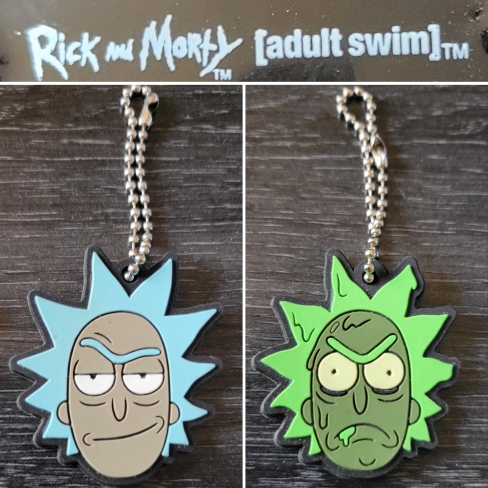 Rick vs. Toxic Rick 3.5" Keychain Set, Rick And Morty [adult swim] Rick Heads